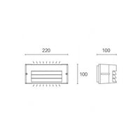 Applique Da Esterno Moderna Kobe Alluminio E Termoplastica Bianco Led 10W 4000K