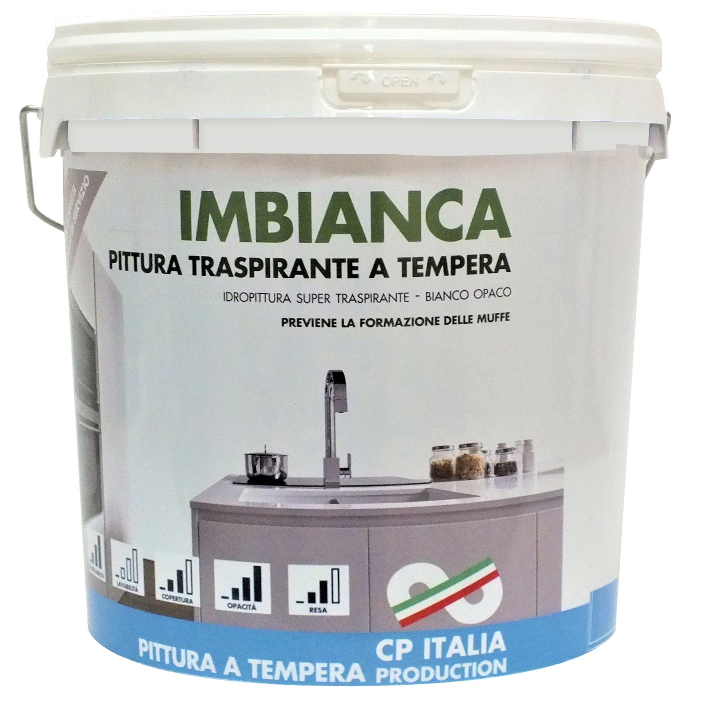 TEMPERA IMBIANCA DA LT. 5  PZ 1,0