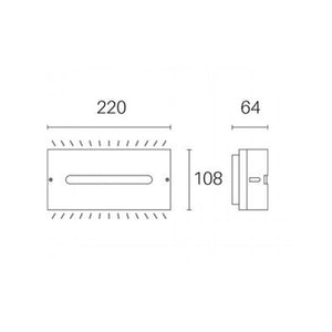 Applique Da Esterno Moderna Post Alluminio E Termoplastica Bianco Led 10W 4000K