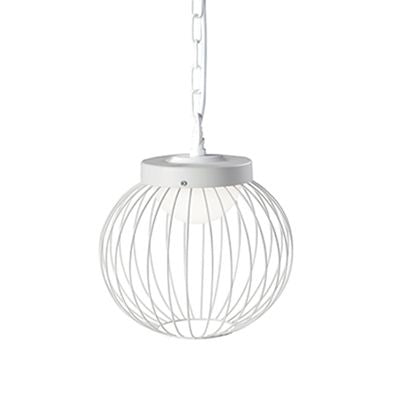 Cage - Lampada Led 20W A Sospensione Con Catena A Luce Fredda Colore Bianco