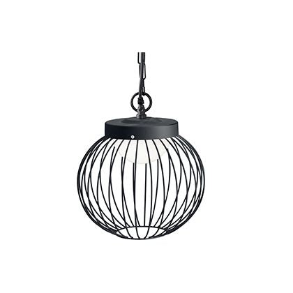 Cage - Lampada Led 20W A Sospensione Con Catena A Luce Fredda Colore Nero