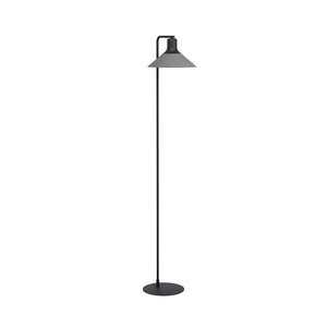 Piantana Industrial Abreosa 1 Luce Metallo Nero E Grigio