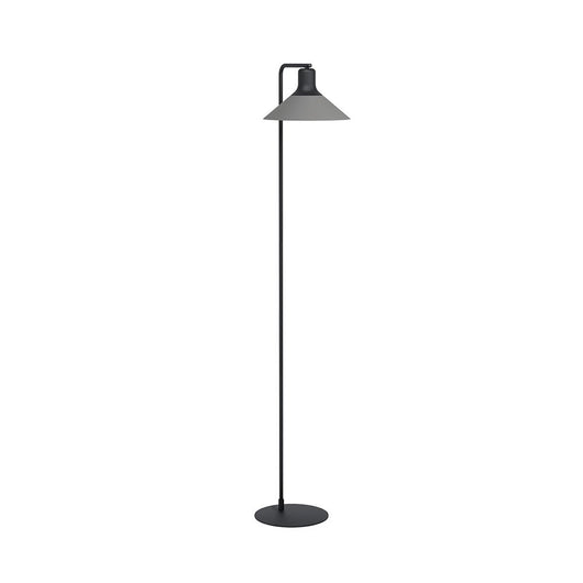 Piantana Industrial Abreosa 1 Luce Metallo Nero E Grigio