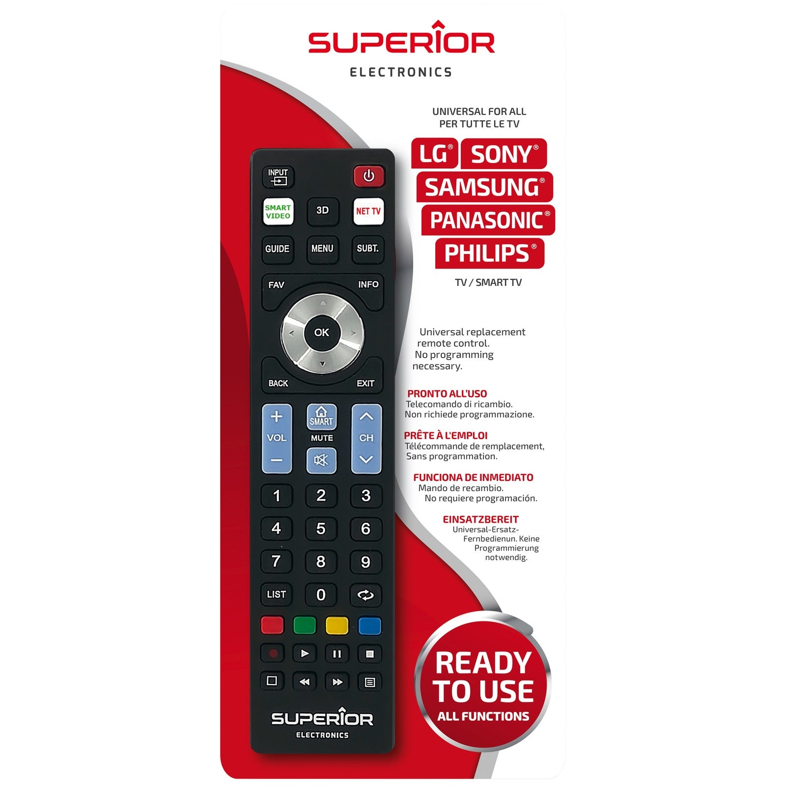 telecomando tv superior universale 5 marchi 99521