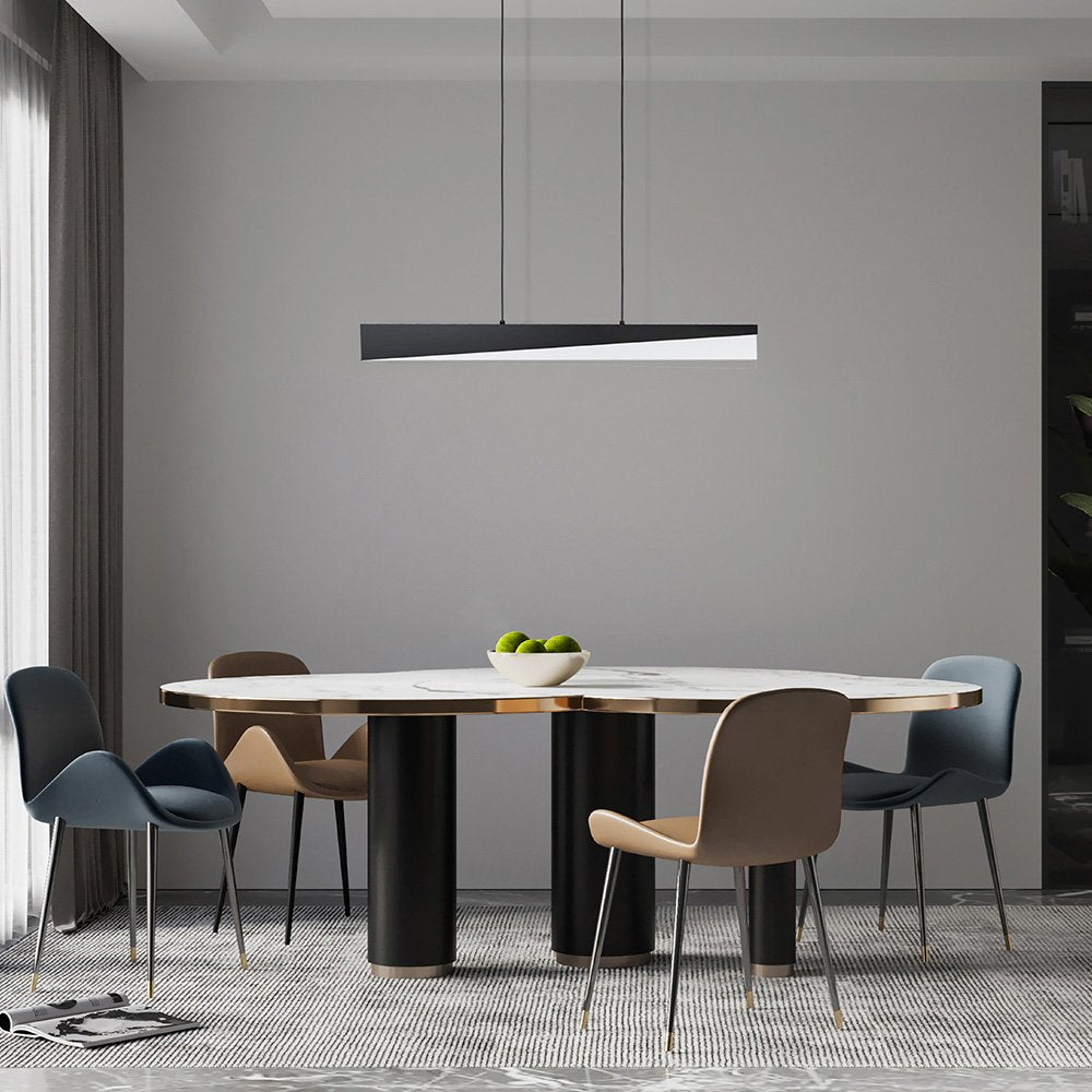 Lampadario Moderno Isidro Led Alluminio Nero