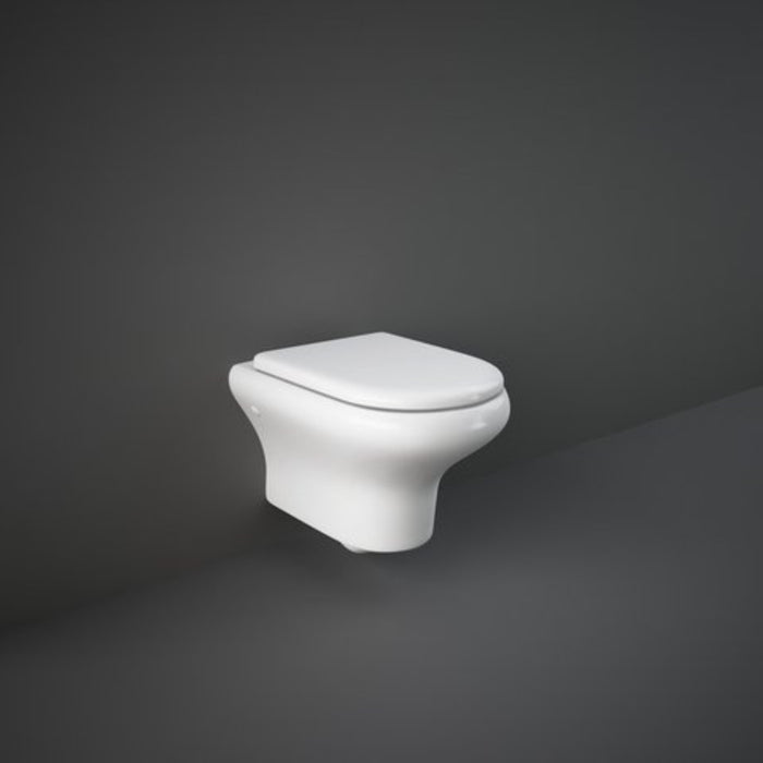 Vaso WC Sospeso Rak Compact Rimless In Ceramica Attacco 180 con Scarico a Parete Sedile per Vaso Rak Compact Originale