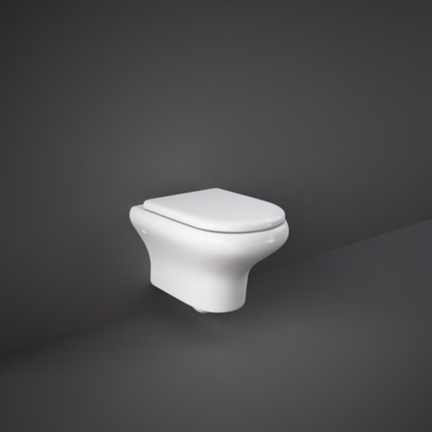 Vaso WC Sospeso Rak Compact Rimless In Ceramica Attacco 180 con Scarico a Parete Nessun Accessorio