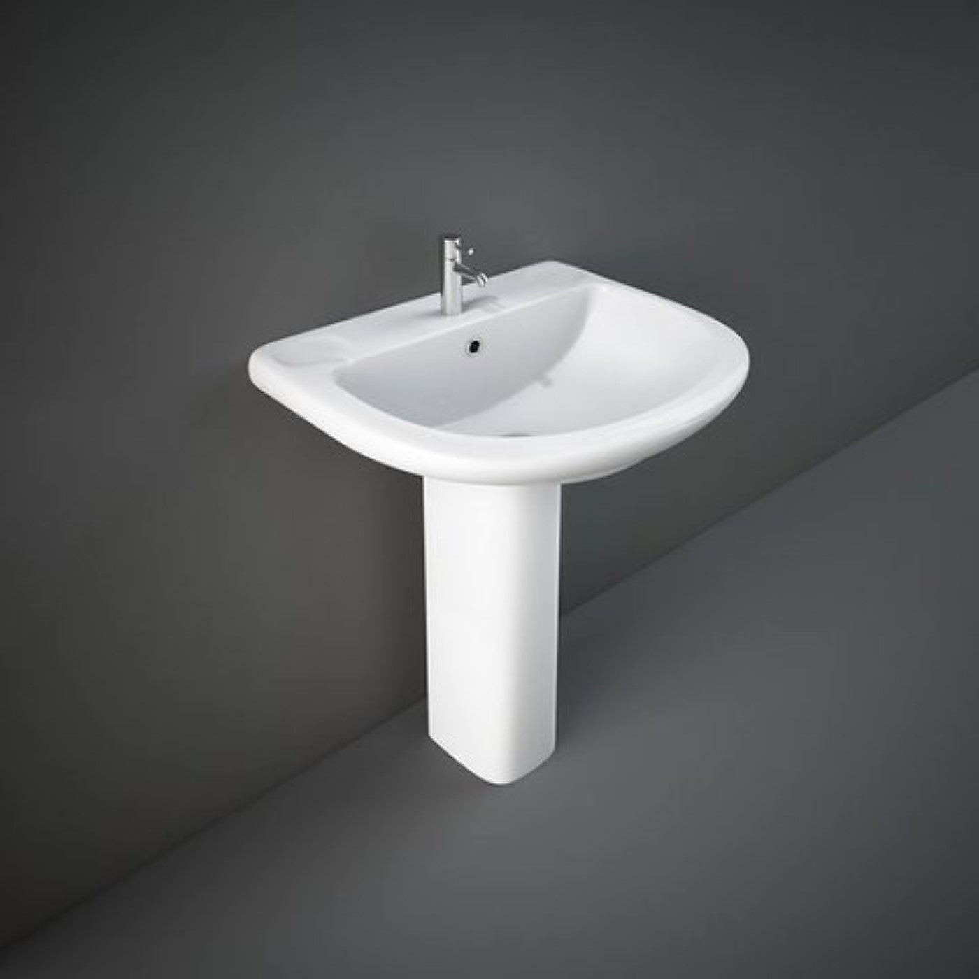 Lavabo Rak Orient In Ceramica 65 x 55 cm Colonna Rak Orient