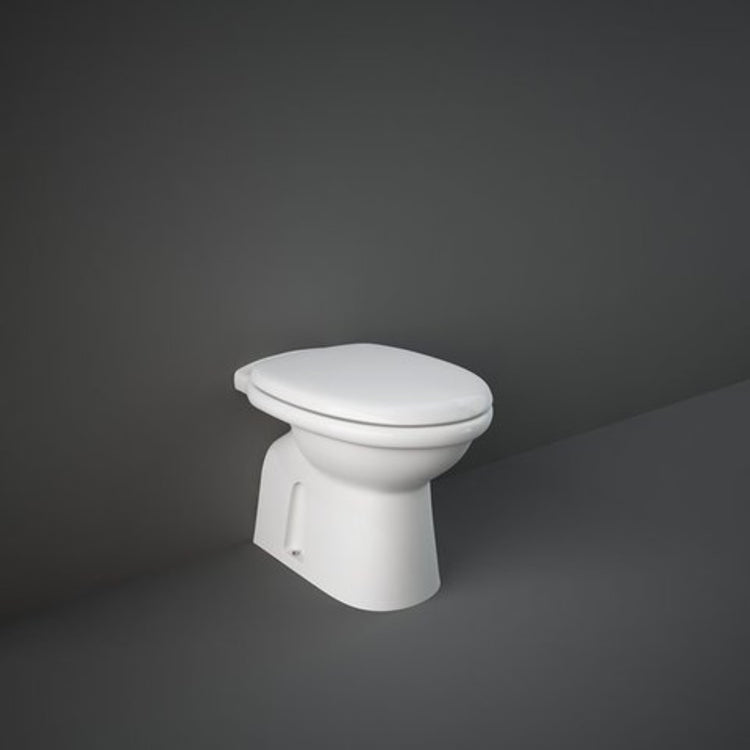 Vaso WC a Pavimento Rak Karla in Ceramica con Scarico a Terra Sedile Termoindurente con cerniera in nylon originale