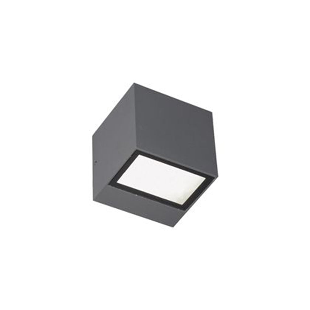 Applique Da Esterno Mini Biemissione Box Alluminio Grafite 5,5+5,5W Led 4000K