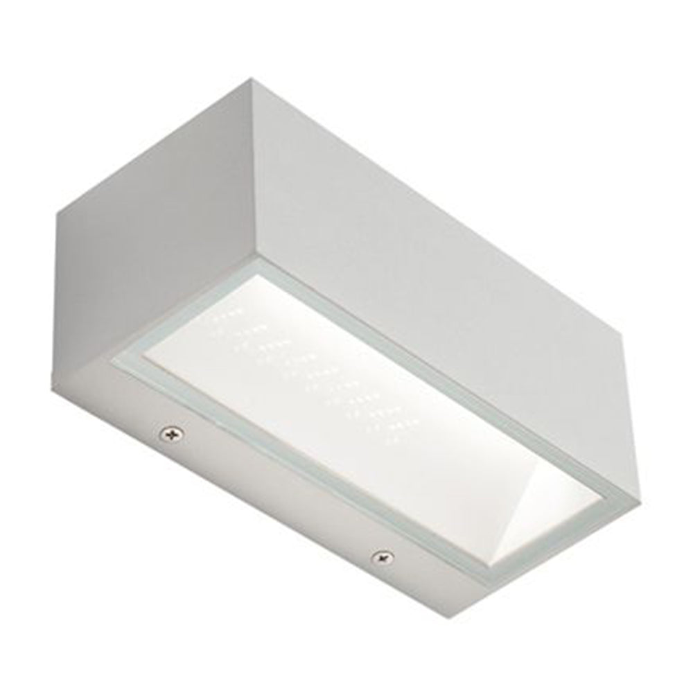 Applique Da Esterno Grande Biemissione Box Alluminio Grafite 20W Led 4000K