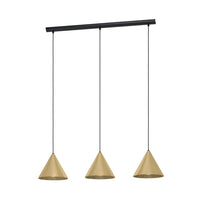 Lampadario Contemporaneo Narices 3 Luci Acciaio Nero