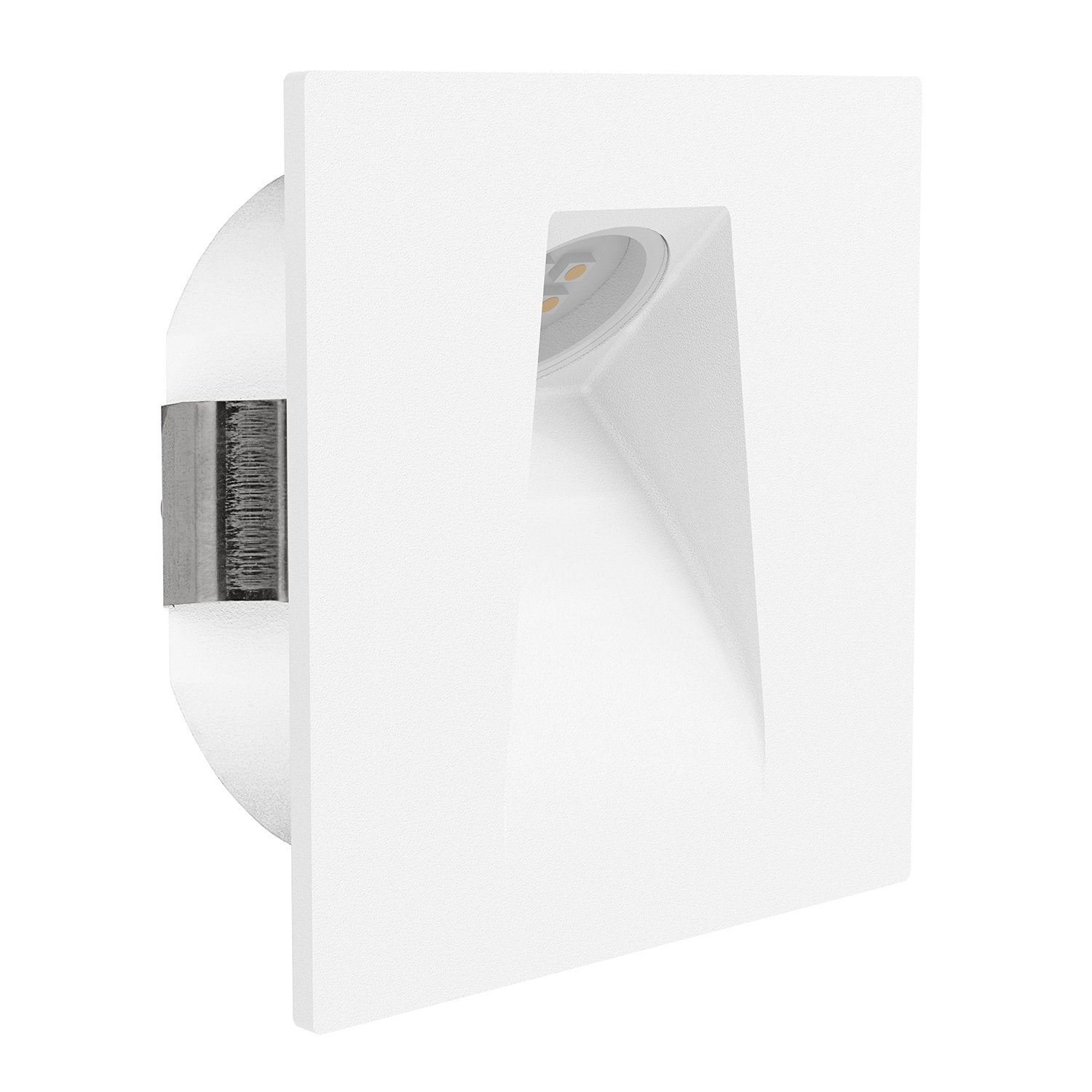 Faretto Ad Incasso Moderno Mecinos In Acciaio Bianco Led Integrato 2W 3000K