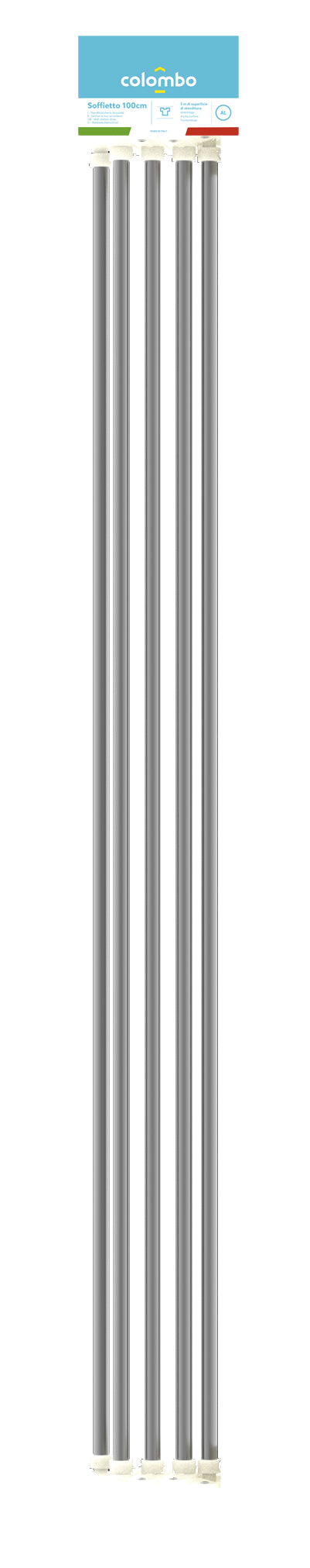 Stendino stendibiancheria a parete estendibile da 120 Cm mod. SOFFIETTO COLOMBO