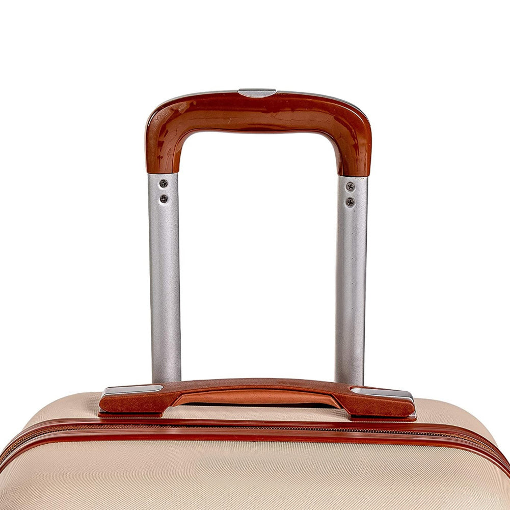 Set 3 Valigie Rigide Berlino con Ruote Easy Roll Trolley Bagaglio Viaggio Beige