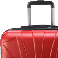 Set 3 Valigie Rigide Lugano con Ruote Easy Roll Trolley Bagaglio Viaggio Rosso