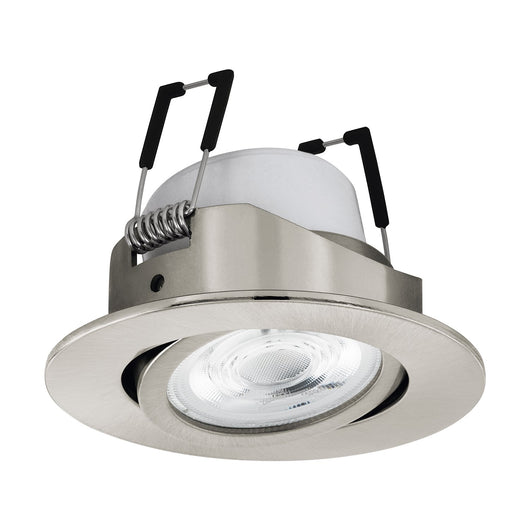 Faretto Incasso Moderno Saliceto Z Alluminio Nichel Satinato Led Integrato 4,7W