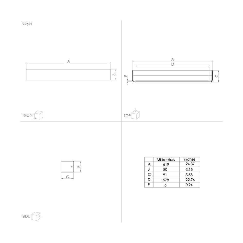 Applique Contemporanea Sania 5 Led Acciaio Nero E Bianco