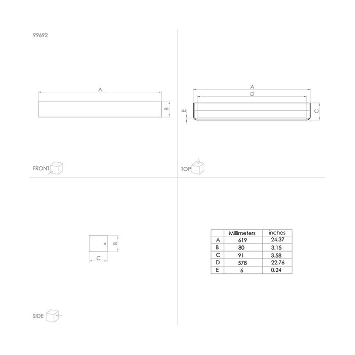 Applique Contemporanea Sania 5 Led Acciaio Grigio E Bianco Nichel Opaco