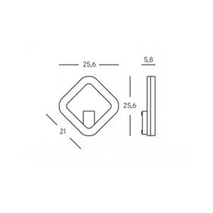 Applique Esterno Moderna Quasar Alluminio E Termoplastica Bianco Led 20W 4000K