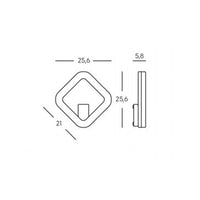 Applique Esterno Moderna Quasar Alluminio E Termoplastica Grigio Led 20W 4000K