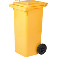 pattumiera 120 l con ruote giallo mp 9977