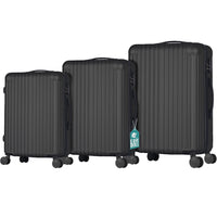 Set 3 Valigie Rigide Raito con Ruote Easy Roll Trolley Bagaglio Viaggio Nero