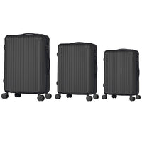 Set 3 Valigie Rigide Raito con Ruote Easy Roll Trolley Bagaglio Viaggio Nero