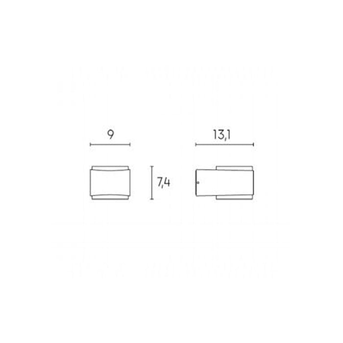 Applique Da Esterno Moderna Ring Alluminio E Termoplastica Bianco Led 4+4W 4000K