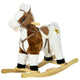 Cavallo a Dondolo per Bambini 68x26x62 cm con Suoni in Peluche Marrone