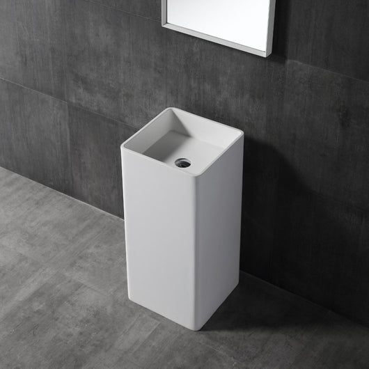 Lavabo free standing magnus artificial stone bianco opaco matt *** confezione 1