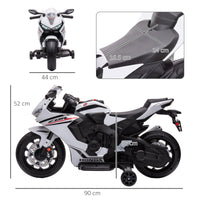 Moto Elettrica per Bambini con Licenza Honda CBR 1000RR 6V Velocità 3km/h Bianco