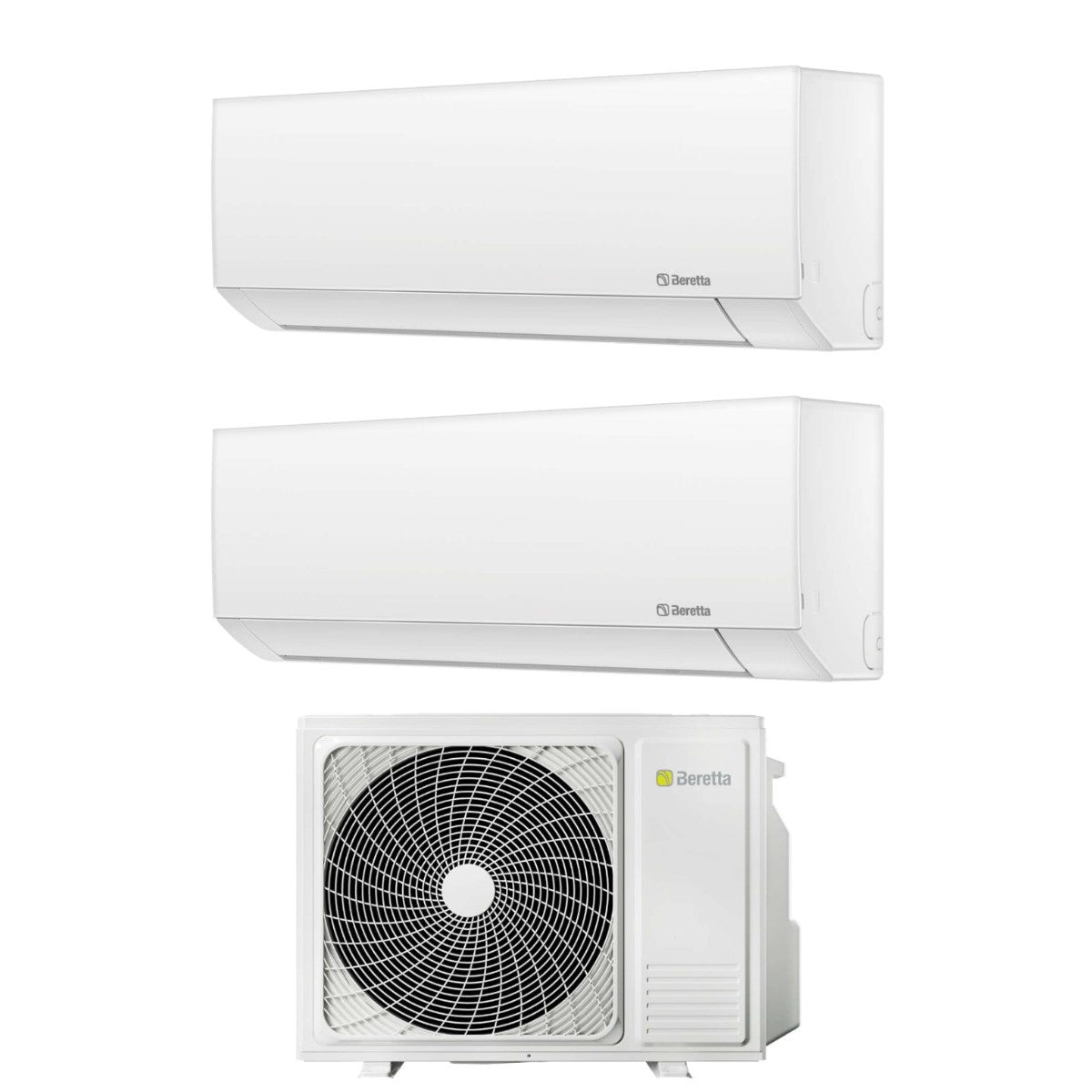 Climatizzatore Condizionatore Beretta Dual Split Inverter serie BREVA E 9+9 con 18000-2 R-32 Wi-Fi Optional 9000+9000