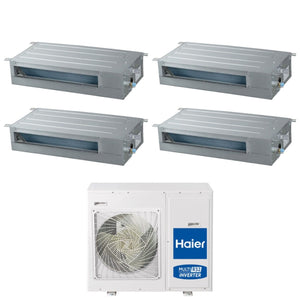 Climatizzatore Condizionatore Haier quadri split inverter Serie CANALIZZATO SLIM 9+9+12+12 con 4U85S2SH1FA R32 wifi optional 9000+9000+12000+12000