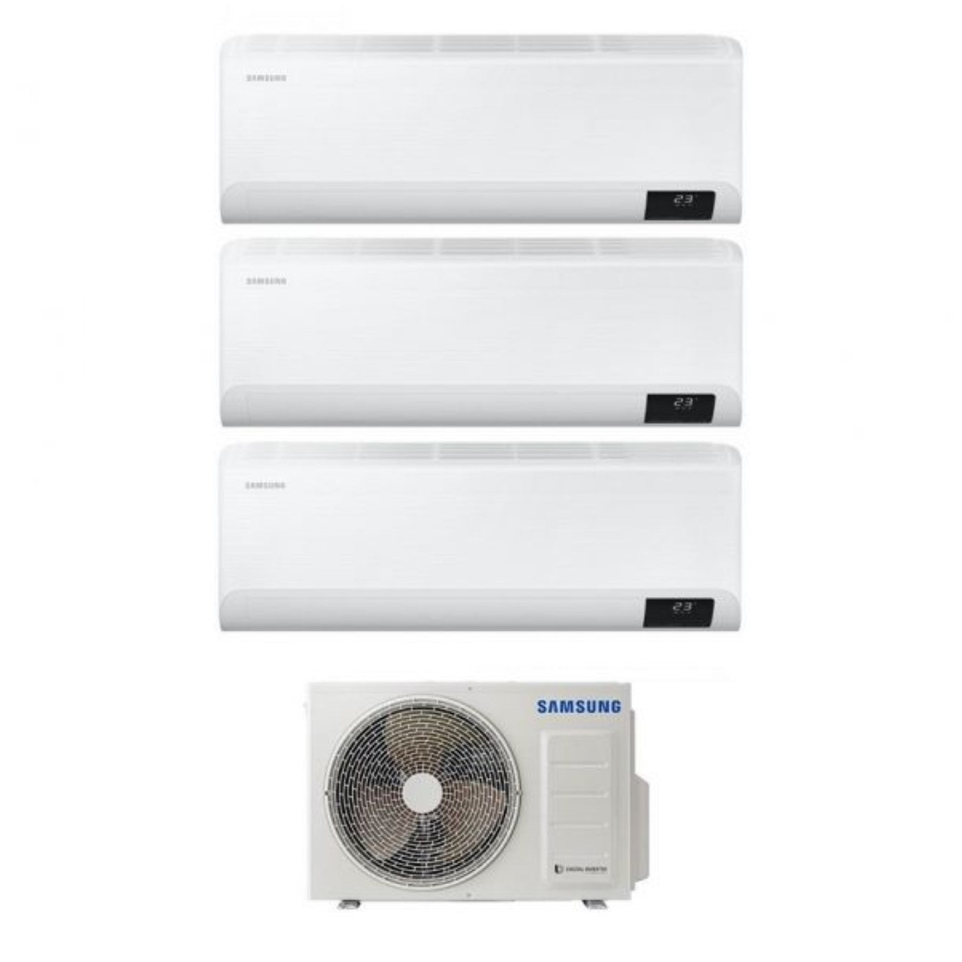 Climatizzatore Condizionatore Trial Split Inverter Samsung Serie Windfree Avant 9000+9000+9000 btu con AJ052TXJ3KG A+++ Wi-Fi 9+9+9 R-32 - NOVITA'