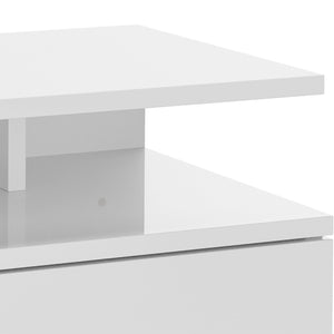 Set 2 Comodini Sospesi 35x32x22,5 cm in Legno  Bianco Lucido