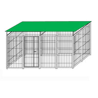 Box per cani da esterno coperto con zincatura elettrolitica da 400x200x altezza 180 cm