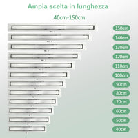 Canalina doccia a pavimento 80cm con panello piastrellabile in acciaio inox AICA ITALY scarico doccia 2-in-1 spazzolato