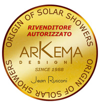 Doccia Solare da Esterno Giardino 30L Miscelatore Arkema Spring Fascia Inox Oro Van Gogh