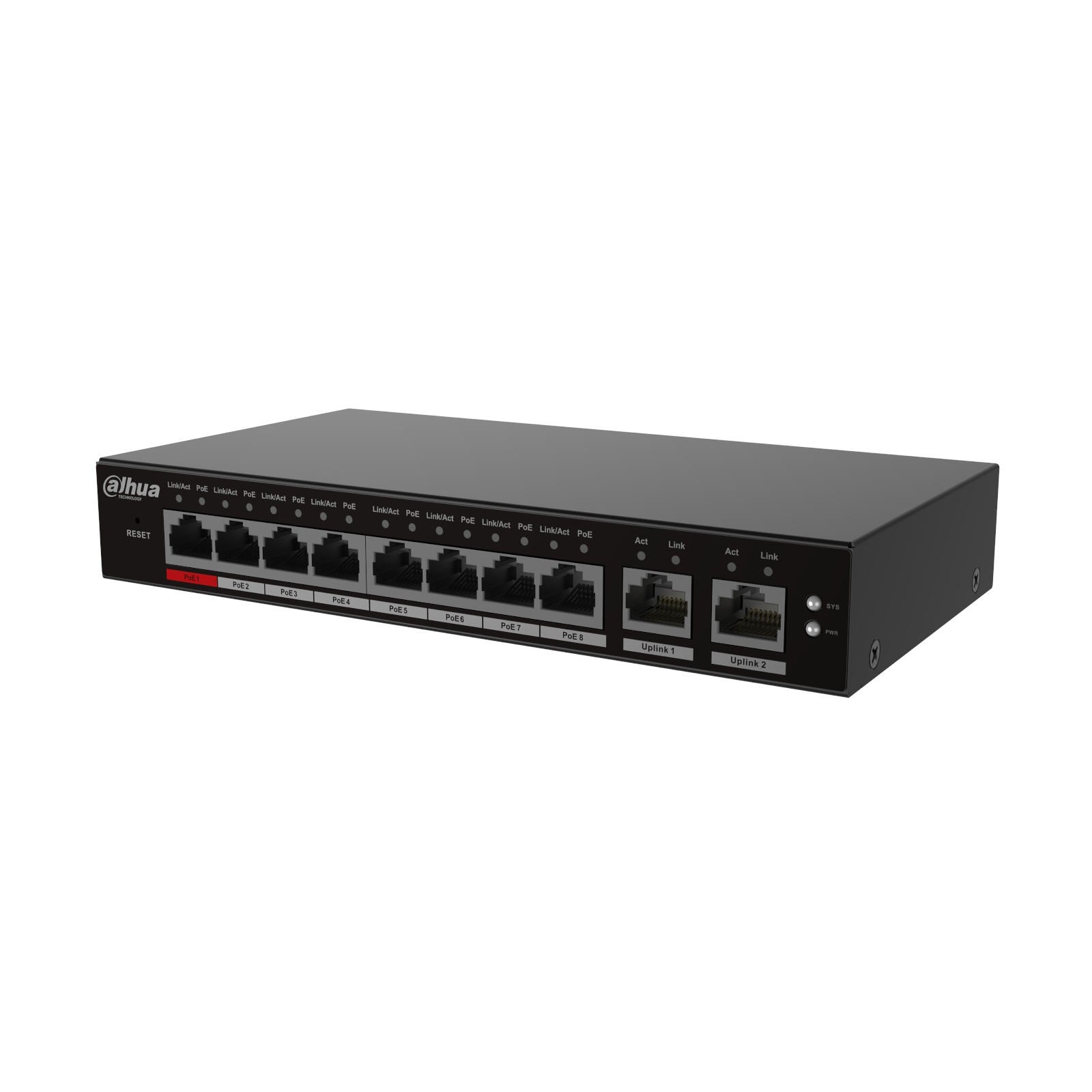 Dahua 10 Port Cloud Managed Switch 8 Porte PoE S4100-8ET2GT-96-C - Dahua