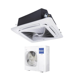 Climatizzatore Condizionatore Haier Cassetta 90x90 Round Flow 42000 Btu ABH125K1ERG Monofase R-32 Wi-Fi Optional con Pannello No Sensor Incluso Telecomando Infrarossi Haier YR-HQS01