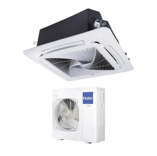 Climatizzatore Condizionatore Haier Cassetta 90x90 Round Flow 48000 Btu ABH140K1ERG Monofase R-32 Wi-Fi Optional con Pannello No Sensor Incluso Comando a filo Haier YR-E17A 