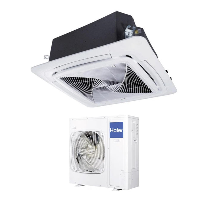 Climatizzatore Condizionatore Haier Cassetta 90x90 Round Flow 48000 Btu ABH140K1ERG Monofase R-32 Wi-Fi Optional con Pannello No Sensor Incluso Nessun Comando