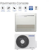 Climatizzatore Condizionatore Samsung Inverter Pavimento Console 9000 Btu AC026RNJDKG/EU R-32 Wi-Fi Optional Classe A++/A+ Con Comando Wireless Incluso - Novità