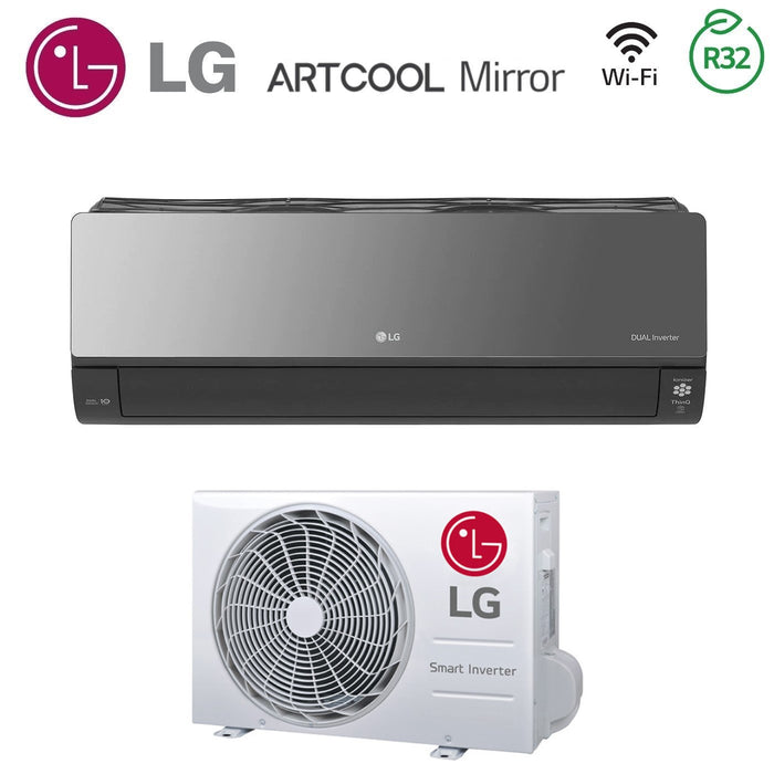 Climatizzatore Condizionatore LG Inverter serie ARTCOOL MIRROR 12000 Btu AC12BK R-32 Wi-Fi Integrato UV Nano Voice Control Classe A++/A+