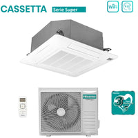 Climatizzatore Condizionatore Hisense Inverter a Cassetta serie SUPER 24000 Btu ACT71UR4RJC8 + AUW71U4RJ7 R-32 Wi-Fi Optional Classe A++/A+ con Telecomando e Pannello Incluso