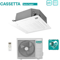 Climatizzatore Condizionatore Hisense Inverter a Cassetta serie SUPER 24000 Btu ACT71UR4RJC8 + AUW71U4RJ7 R-32 Wi-Fi Optional Classe A++/A+ con Telecomando e Pannello Incluso