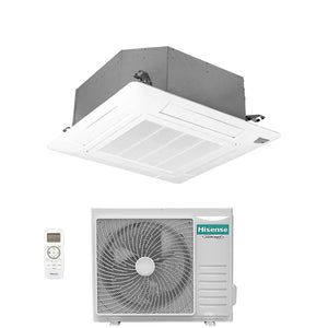 Climatizzatore Condizionatore Hisense Inverter a Cassetta serie SUPER 24000 Btu ACT71UR4RJC8 + AUW71U4RJ7 R-32 Wi-Fi Optional Classe A++/A+ con Telecomando e Pannello Incluso