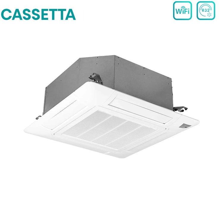 Climatizzatore Condizionatore Hisense Dual Split a Cassetta 12+12 con 3AMW72U4RFA R-32 Wi-Fi Optional 12000+12000 con Telecomando e Pannello Incluso - Novità