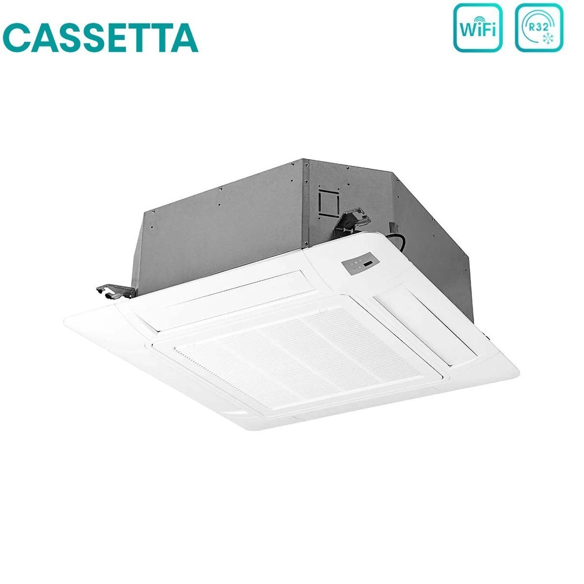 Climatizzatore Condizionatore Hisense Dual Split a Cassetta 12+12 con 3AMW72U4RFA R-32 Wi-Fi Optional 12000+12000 con Telecomando e Pannello Incluso - Novità